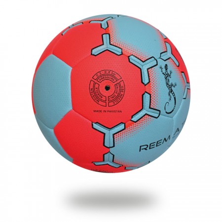 Super Grip HYB | cover of hand ball red and light blue and printed with light blue